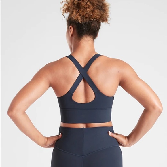 Athleta Warrior Long Line Sport bra yoga top XS